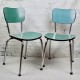 Chaises formica Rouge Vintage 1950-60